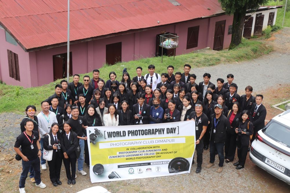 PCD, PCZ, ZGC officials along with the participants during the World Photography Day programme held at Zunheboto Government College (ZGC) on August 19. (Morung Photo)